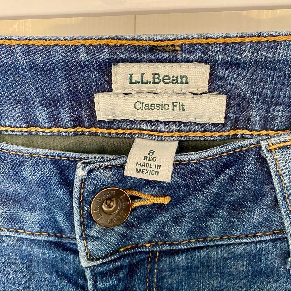LL Bean Women’s Flannel Lined Classic Fit size 8 Jeans - Picture 6 of 12